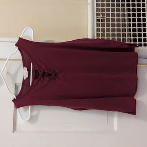 Mauve Corset Neck Tank